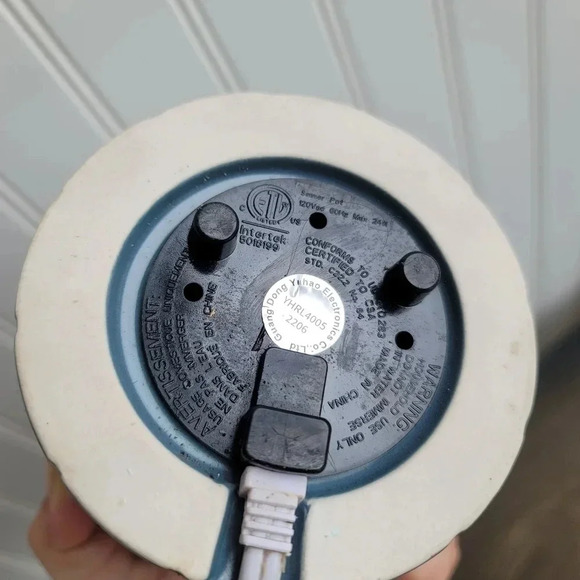 Ceramic Wax Melt Fragrance Wax Warmer Electric Candle Switch Timer Blue - Picture 8 of 12